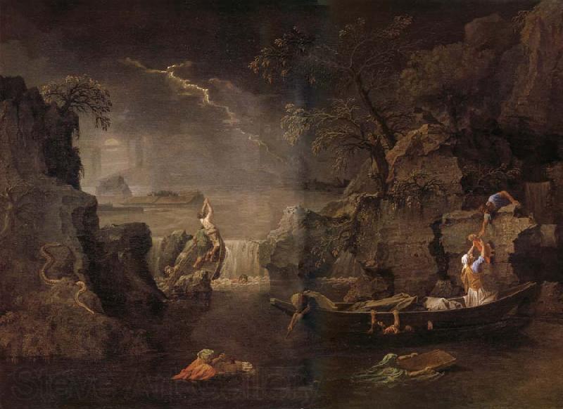 POUSSIN, Nicolas L.Hiver ou Le deluge Norge oil painting art